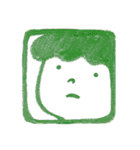えんぴつで描いた素朴な顔シリーズ（個別スタンプ：16）
