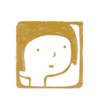 えんぴつで描いた素朴な顔シリーズ（個別スタンプ：17）