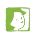 えんぴつで描いた素朴な顔シリーズ（個別スタンプ：18）