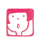 えんぴつで描いた素朴な顔シリーズ（個別スタンプ：20）