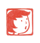 えんぴつで描いた素朴な顔シリーズ（個別スタンプ：21）