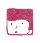 えんぴつで描いた素朴な顔シリーズ（個別スタンプ：26）