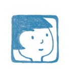 えんぴつで描いた素朴な顔シリーズ（個別スタンプ：35）