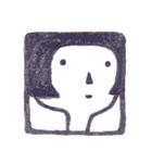 えんぴつで描いた素朴な顔シリーズ（個別スタンプ：36）