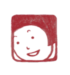 えんぴつで描いた素朴な顔シリーズ（個別スタンプ：37）