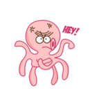 Mischievous and Lovely Pink Octopus（個別スタンプ：2）