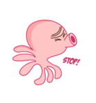 Mischievous and Lovely Pink Octopus（個別スタンプ：5）