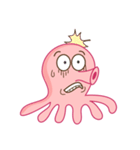 Mischievous and Lovely Pink Octopus（個別スタンプ：8）