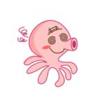 Mischievous and Lovely Pink Octopus（個別スタンプ：18）