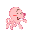 Mischievous and Lovely Pink Octopus（個別スタンプ：21）