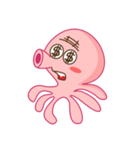 Mischievous and Lovely Pink Octopus（個別スタンプ：23）