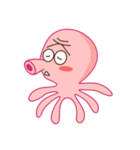 Mischievous and Lovely Pink Octopus（個別スタンプ：24）