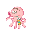 Mischievous and Lovely Pink Octopus（個別スタンプ：27）