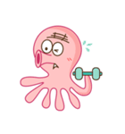 Mischievous and Lovely Pink Octopus（個別スタンプ：30）