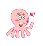 Mischievous and Lovely Pink Octopus（個別スタンプ：33）