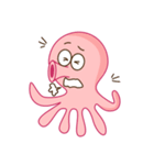 Mischievous and Lovely Pink Octopus（個別スタンプ：34）