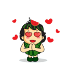 Girl with Watermelon on her head（個別スタンプ：3）