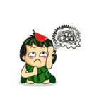 Girl with Watermelon on her head（個別スタンプ：5）