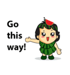 Girl with Watermelon on her head（個別スタンプ：6）