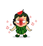 Girl with Watermelon on her head（個別スタンプ：10）