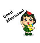 Girl with Watermelon on her head（個別スタンプ：18）