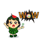 Girl with Watermelon on her head（個別スタンプ：23）