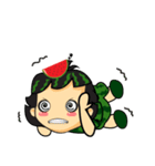 Girl with Watermelon on her head（個別スタンプ：31）