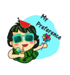 Girl with Watermelon on her head（個別スタンプ：37）