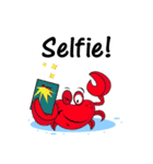 Mischievous Crabs in Red（個別スタンプ：33）