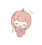 着物の女の子スタンプ（個別スタンプ：1）