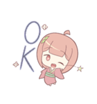 着物の女の子スタンプ（個別スタンプ：12）