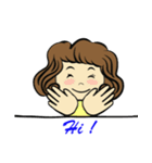 Curly Ping Ping's Daily Talk（個別スタンプ：3）