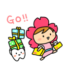 さくみちゃん＆歯っぴーくん（個別スタンプ：6）