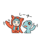 ネコっぽい娘とトカゲ氏（個別スタンプ：7）
