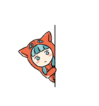 ネコっぽい娘とトカゲ氏（個別スタンプ：8）