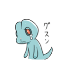ネコっぽい娘とトカゲ氏（個別スタンプ：16）