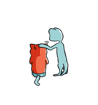 ネコっぽい娘とトカゲ氏（個別スタンプ：31）