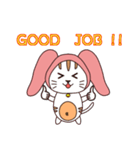 Rabbit Turban - Cat（個別スタンプ：1）