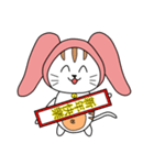 Rabbit Turban - Cat（個別スタンプ：8）