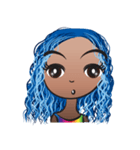 Blue hair Ava（個別スタンプ：1）