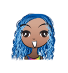 Blue hair Ava（個別スタンプ：2）