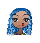 Blue hair Ava（個別スタンプ：9）
