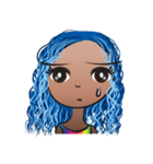 Blue hair Ava（個別スタンプ：12）