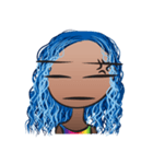 Blue hair Ava（個別スタンプ：13）