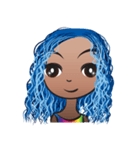 Blue hair Ava（個別スタンプ：15）