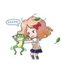Little Friend: Jenny and Frog（個別スタンプ：11）