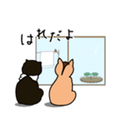ちゃいろ と しろくろのねこ2（個別スタンプ：24）