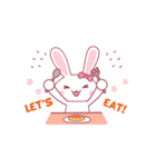 Pink rabbit boll（個別スタンプ：17）