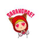 Cute K-Pop Hijab（個別スタンプ：19）