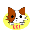 パピヨン犬 ゆるパール♪ 第2弾（個別スタンプ：1）